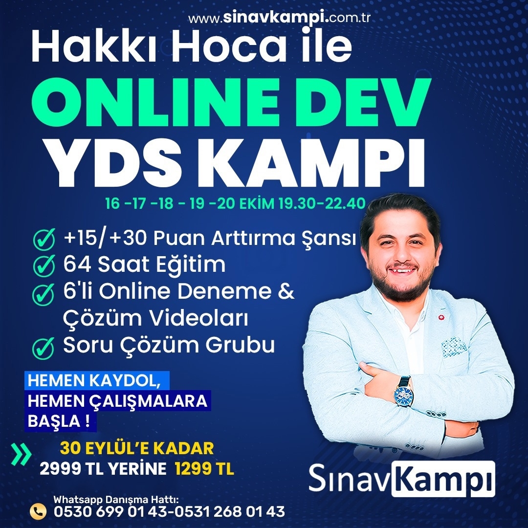 HAKKI HOCA İLE ONLINE YDS KAMPI resmi