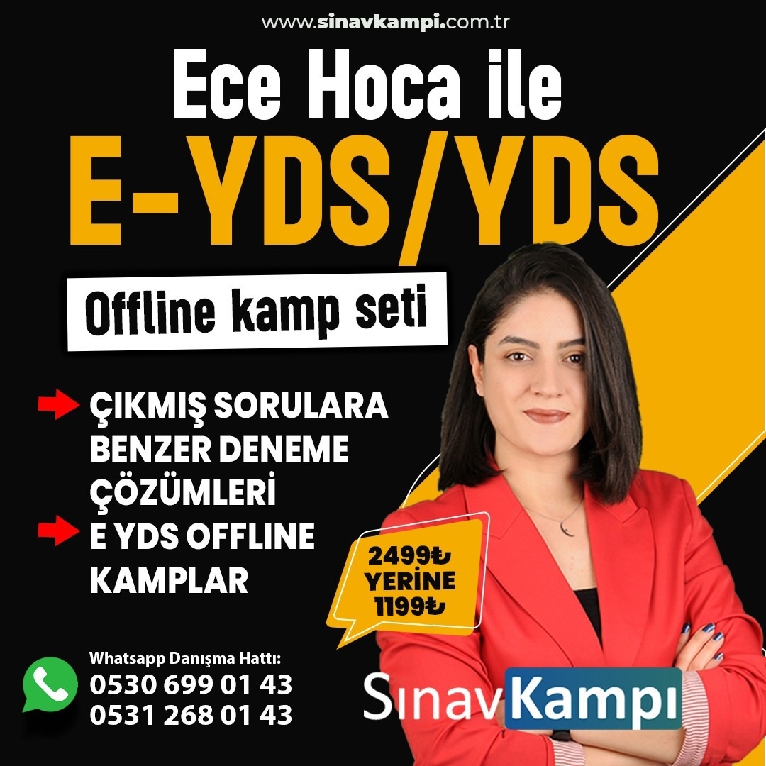 ECE HOCA İLE OFFLINE E-YDS / YDS KAMPI resmi