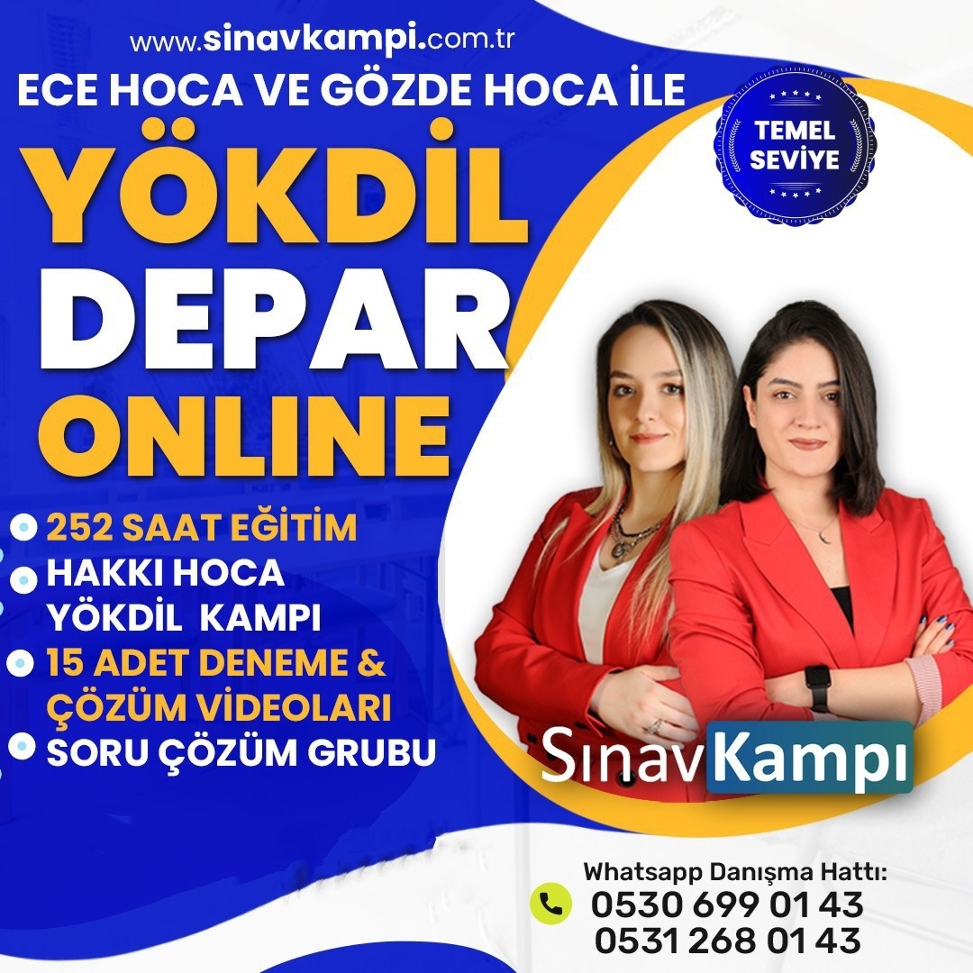 ECE HOCA VE GÖZDE HOCA İLE ONLINE YÖKDİL DEPAR KURSU resmi