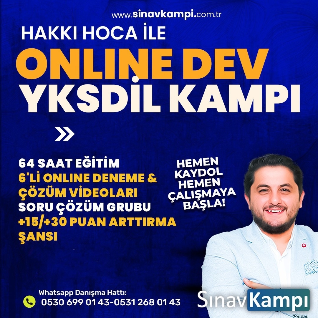 HAKKI HOCA İLE ONLINE YDT (YKS-DİL) KAMPI resmi